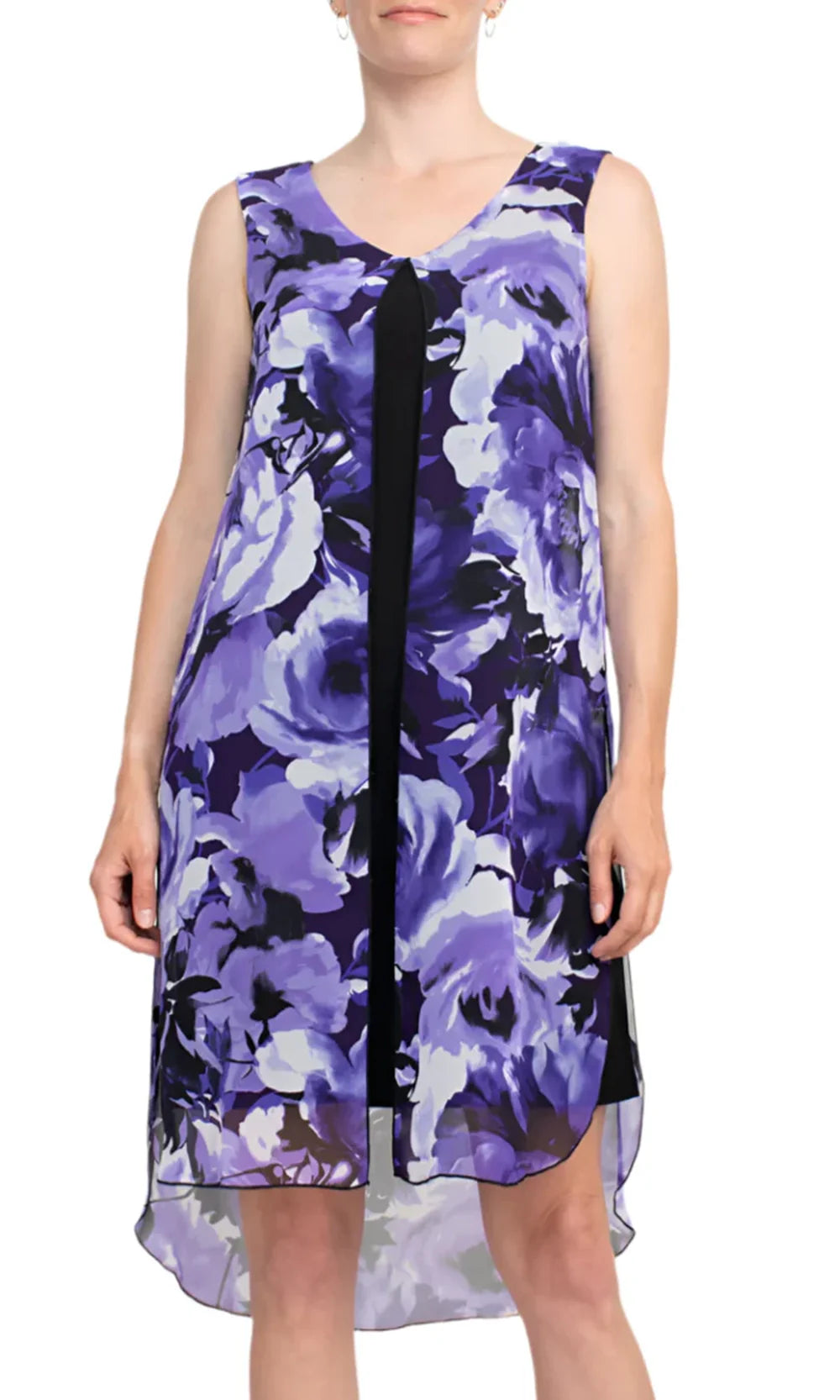 Connected Apparel TJM03824 - Sleeveless Floral Print Hi-Low Dress Homecoming Dresses