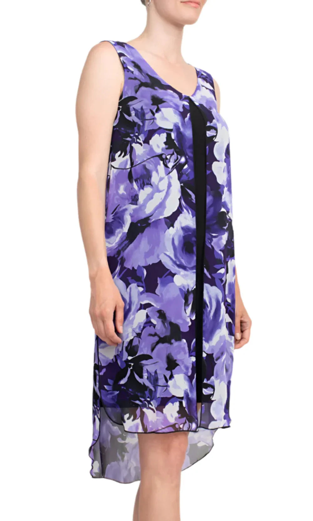 Connected Apparel TJM03824 - Sleeveless Floral Print Hi-Low Dress Homecoming Dresses