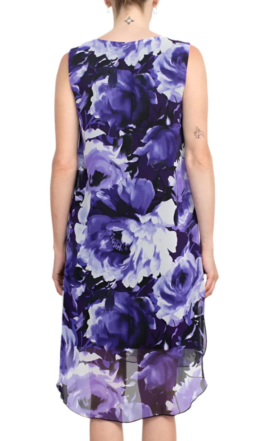 Connected Apparel TJM03824 - Sleeveless Floral Print Hi-Low Dress Homecoming Dresses