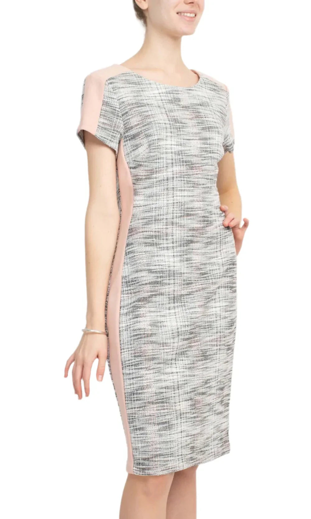Connected Apparel TPX97787M - Short Sleeve Knit Fitted Dress Homecoming Dresses