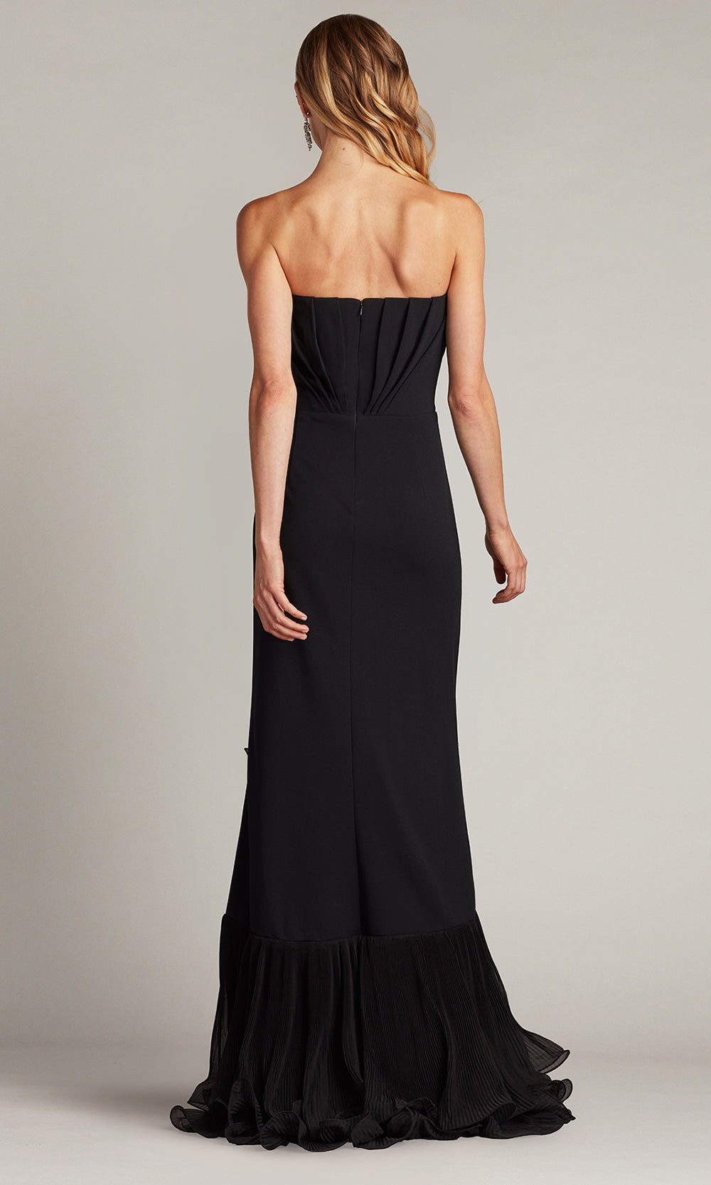 Tadashi Shoji BOS24386L - Strapless Leith Cascading Ruffle Gown Formal Gowns