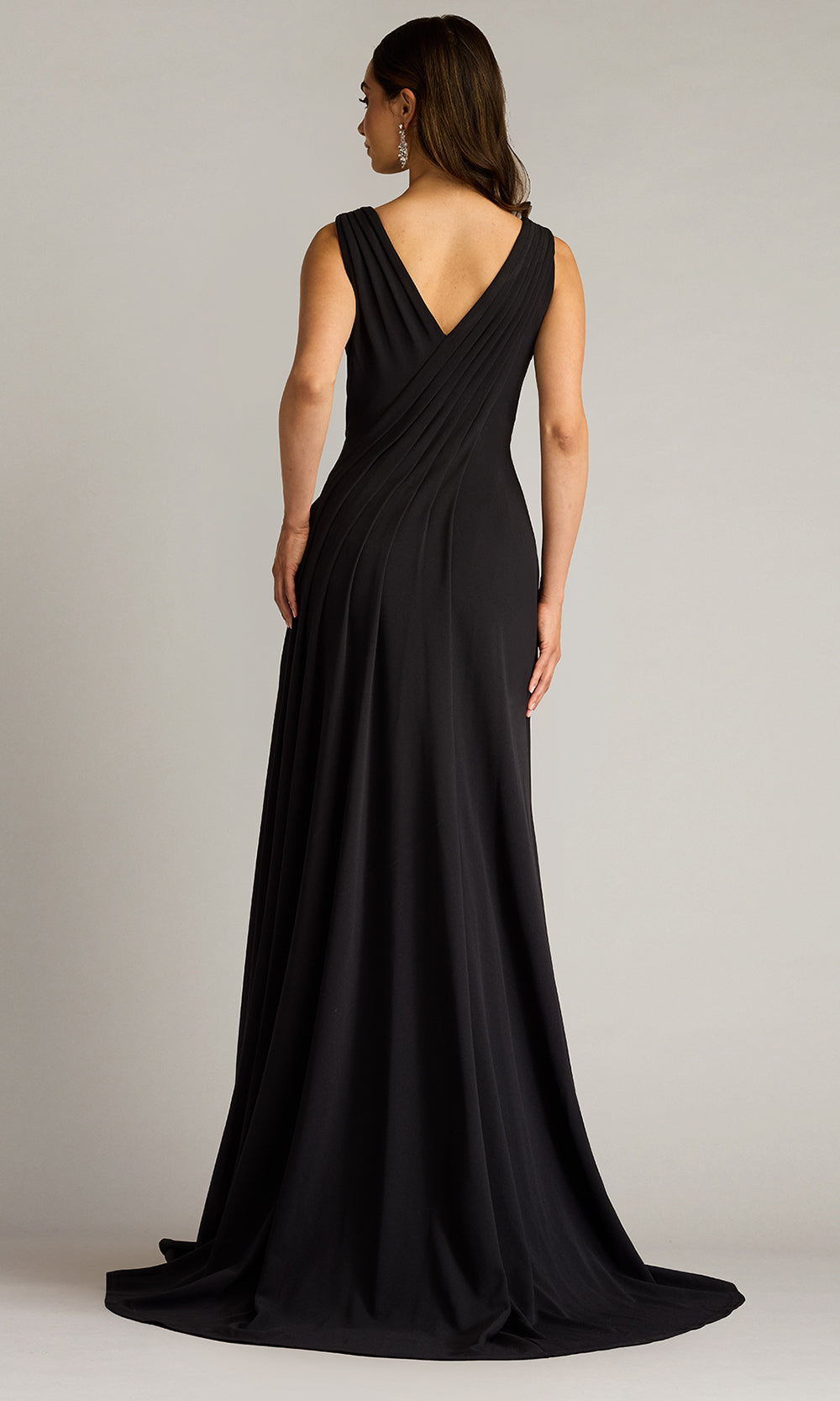 Tadashi Shoji BOS25177L - Port Pleated Crepe A-line Evening Gown Formal Gowns