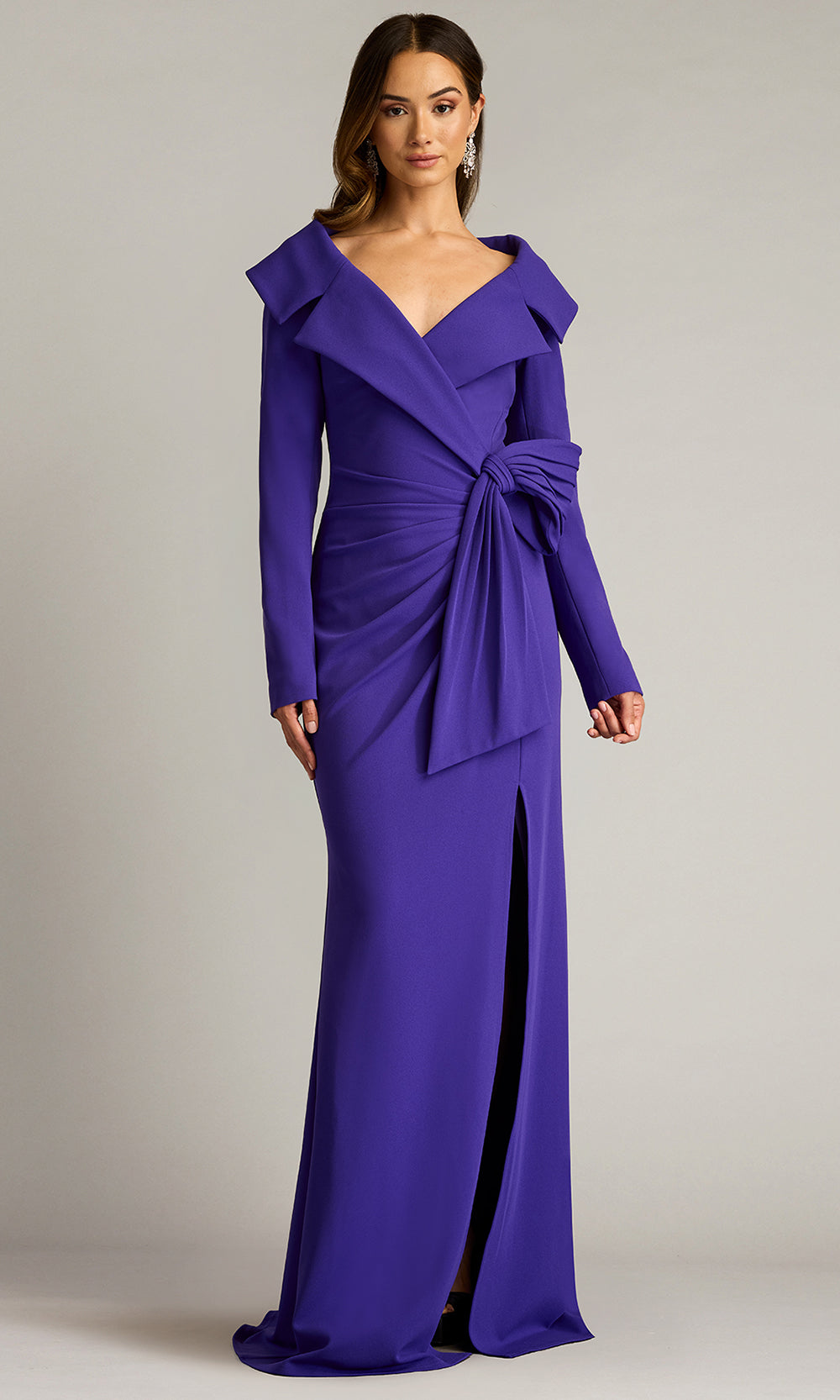 Tadashi Shoji BOS25144L - Boleyn Portrait Collar Long Sleeve Gown Mother of the Bride Dresses