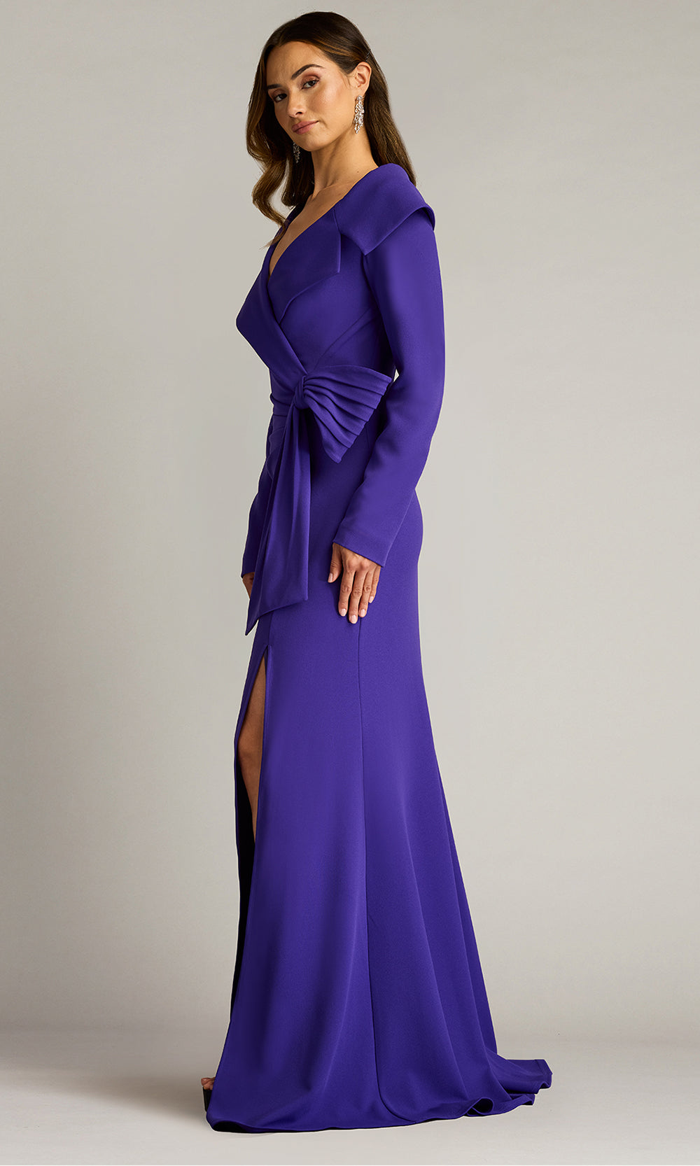 Tadashi Shoji BOS25144L - Boleyn Portrait Collar Long Sleeve Gown Mother of the Bride Dresses