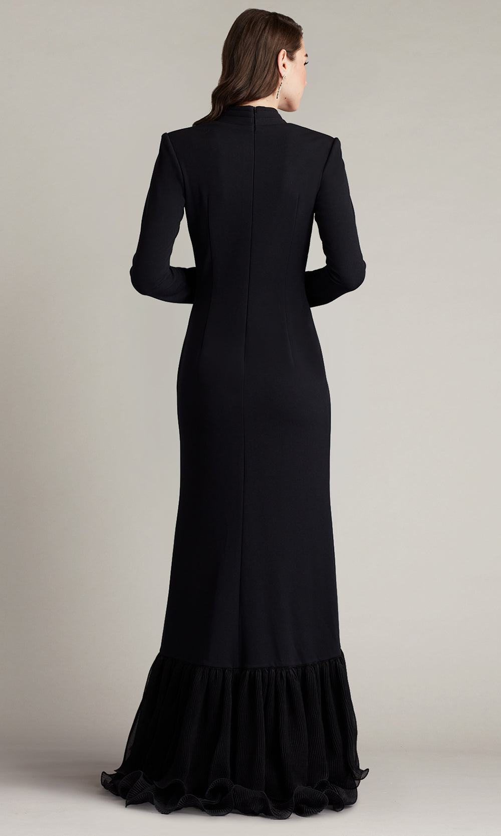 Tadashi Shoji BOS24382L - Malone Cascading Ruffle Long Sleeve Gown Mother of the Bride Dresses