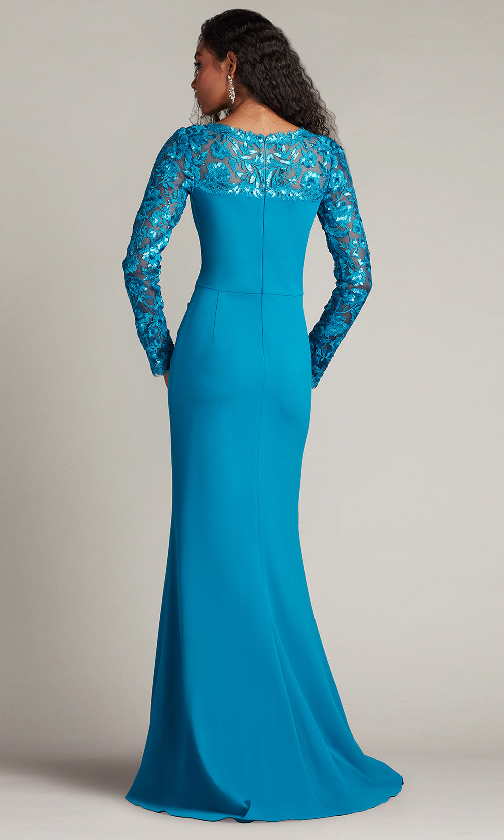 Tadashi Shoji CHS25372L - Whitley Sequin Embroidered Sheath Gown Mother of the Bride Dresses
