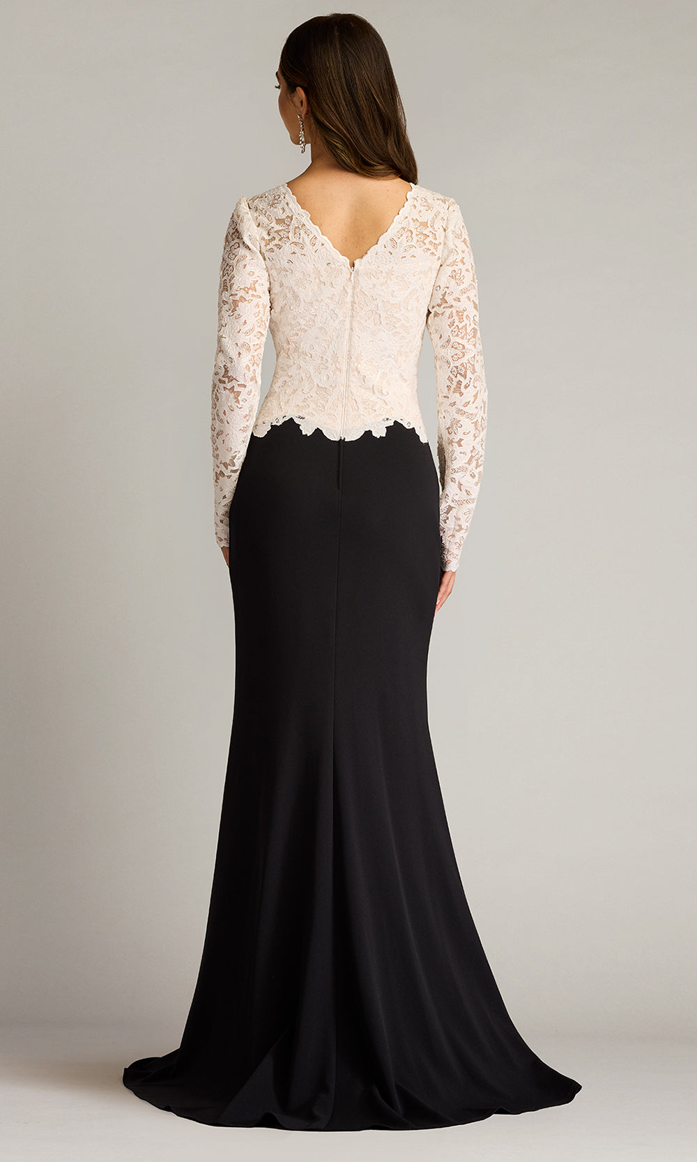 Tadashi Shoji CHK25159L - Long Sleeve Lafayette Embroidered Bodice Gown Formal Gowns