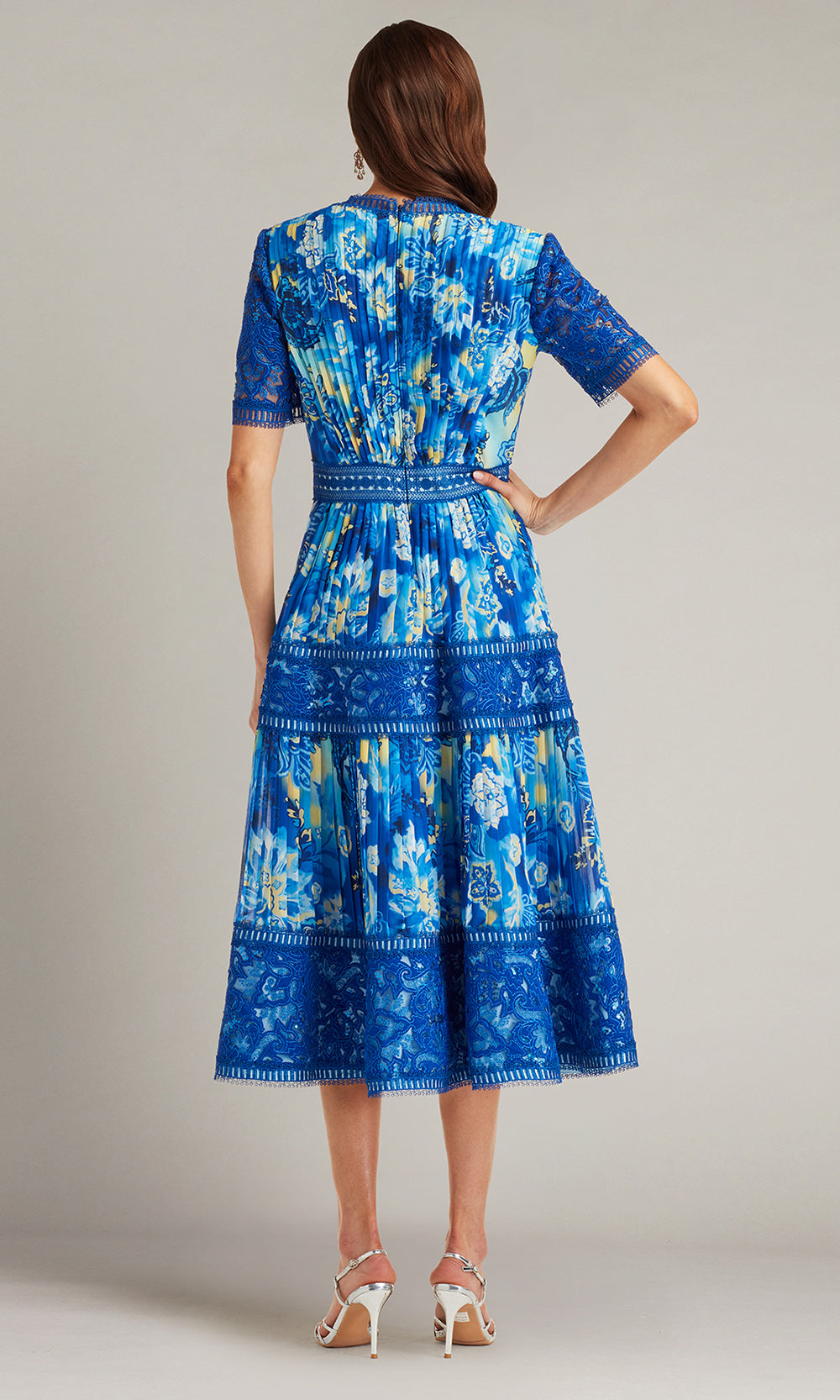 Tadashi Shoji CHQ25188MD - Elu Floral Print Midi A-line Dress Homecoming Dresses