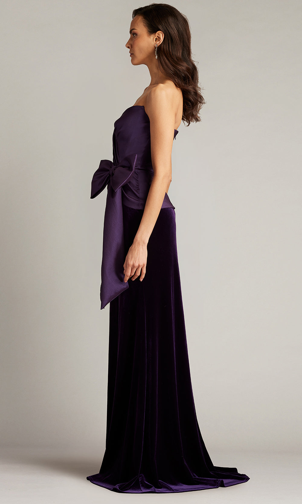 Tadashi Shoji BAL24744L - Nimue Strapless Draped Bow Gown with Slit Prom Dresses