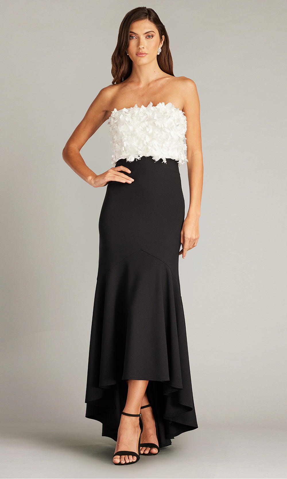 Tadashi Shoji CCE23423MDX - Strapless Floral Embellished Gown Special Occasion Dresses