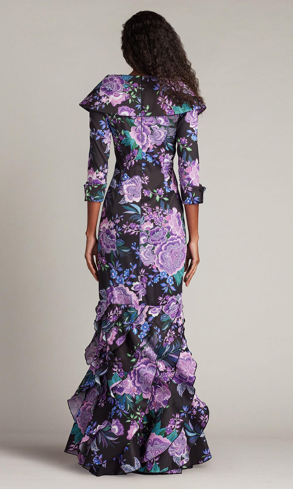 Tadashi Shoji CII25479L - Blythe Floral Portrait Collar Evening Gown Mother of the Bride Dresses