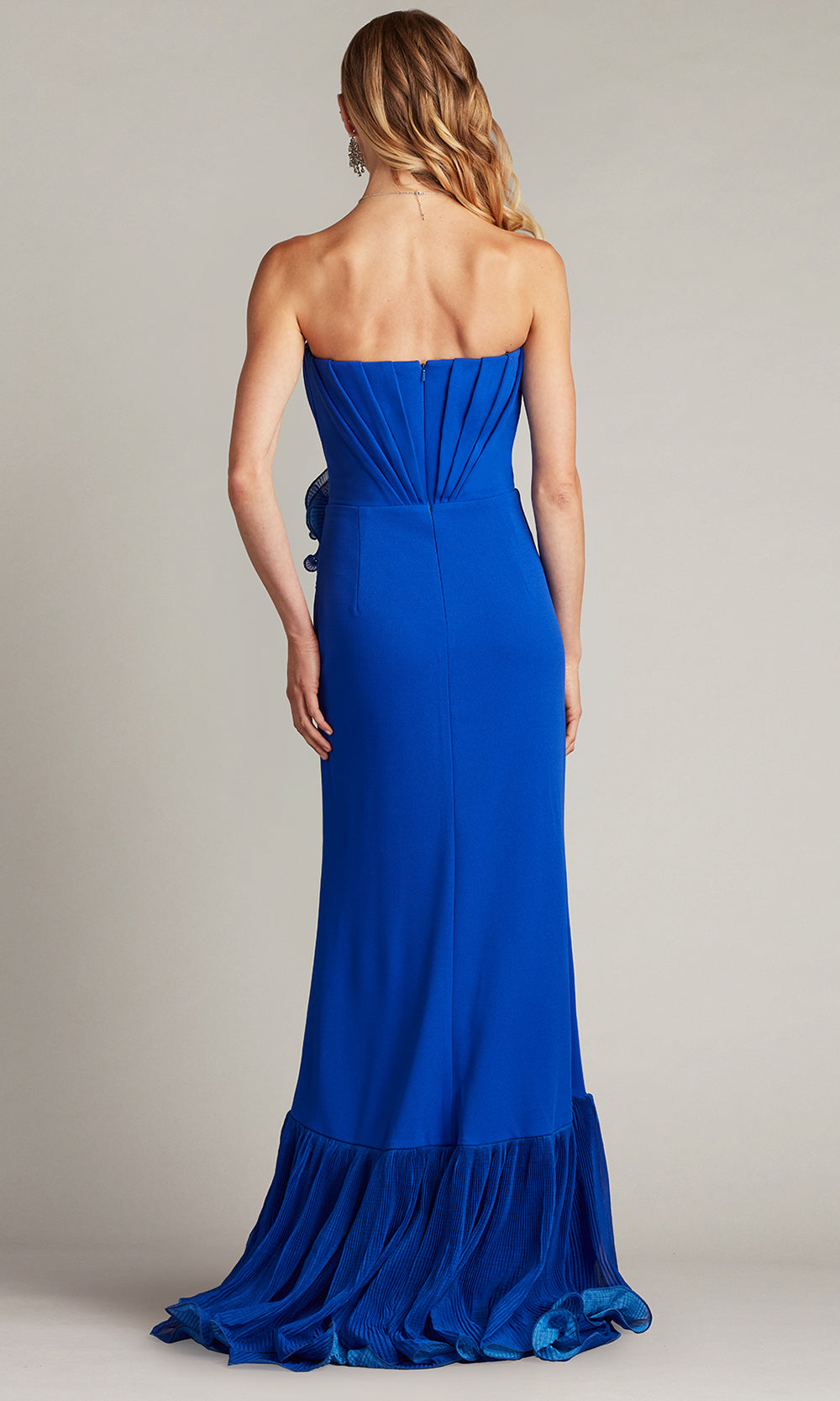 Tadashi Shoji BOS24386L - Strapless Leith Cascading Ruffle Gown Formal Gowns