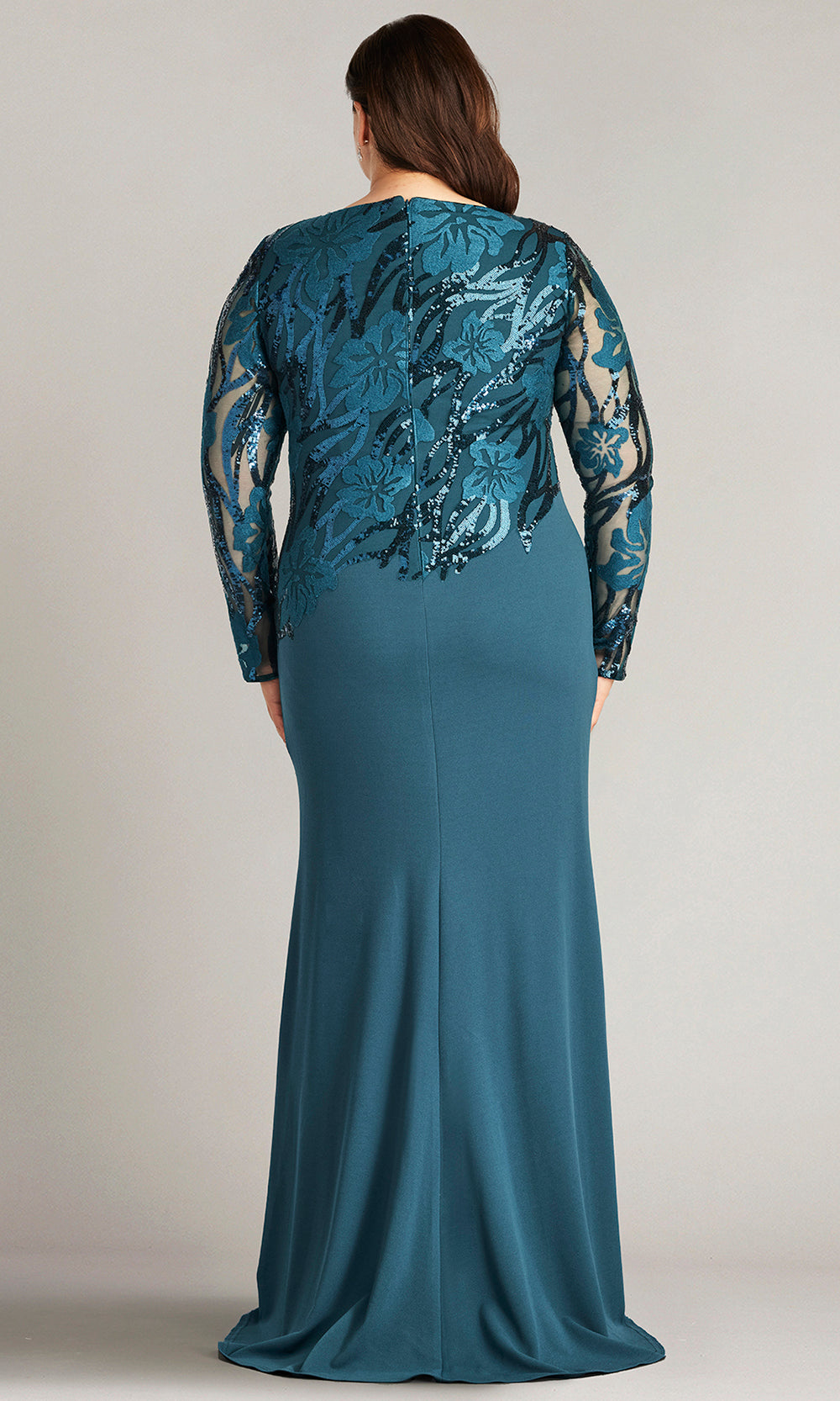 Tadashi Shoji BUB16206LXYQ - Juanita Embellished Sequin Gown - Plus Size Special Occasion Dresses