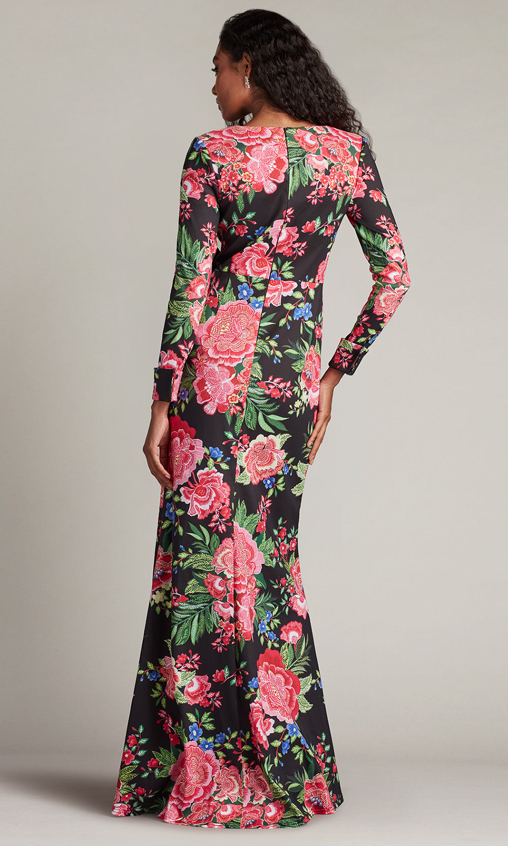 Tadashi Shoji CII24469L - Talvo Floral Print Wrap Gown with Slit Mother of the Bride Dresses