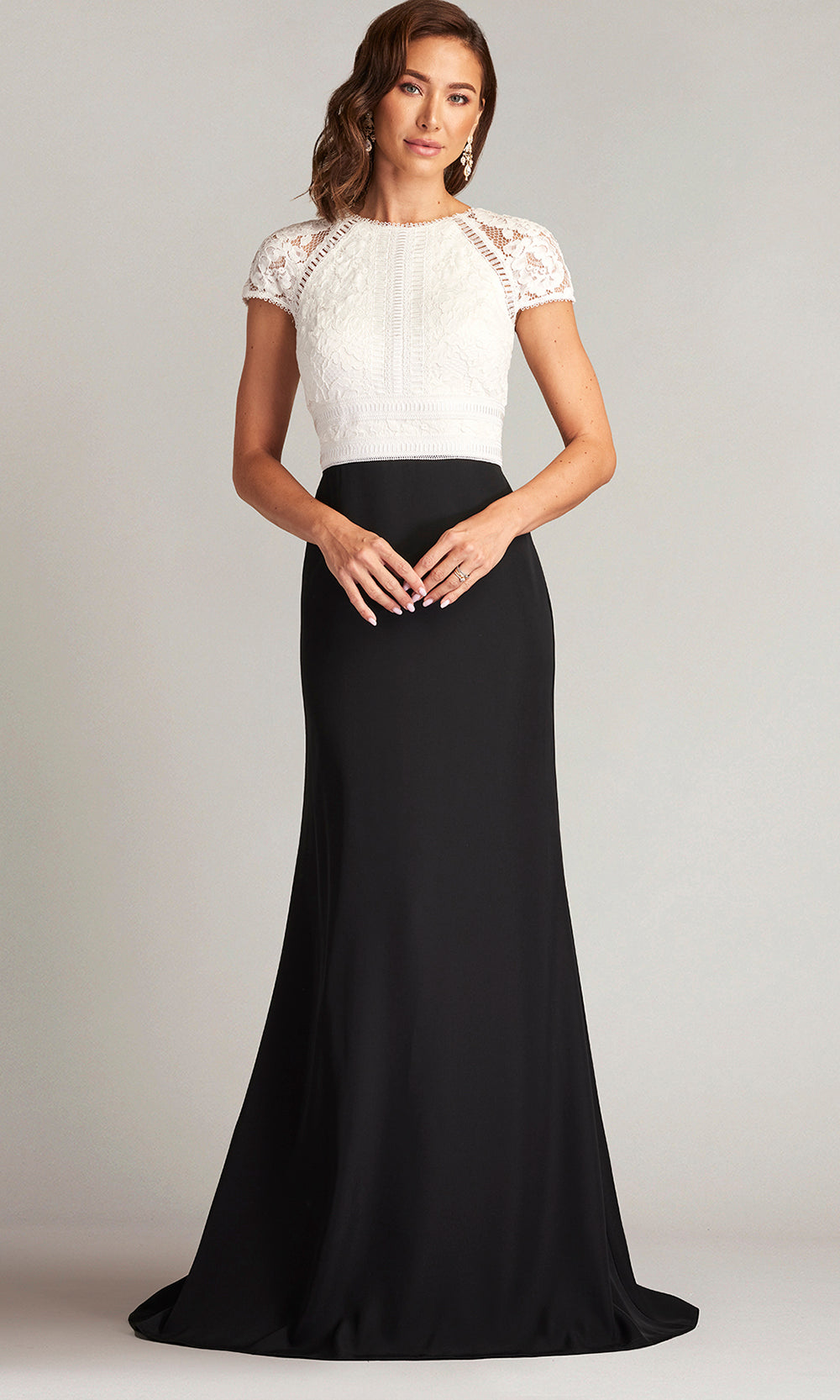 Tadashi Shoji ALG17705LXZ - Floral Two-Tone Jewel Formal Dress Tadashi Shoji ALG17705LXZ - Floral Two-Tone Jewel Formal Dress