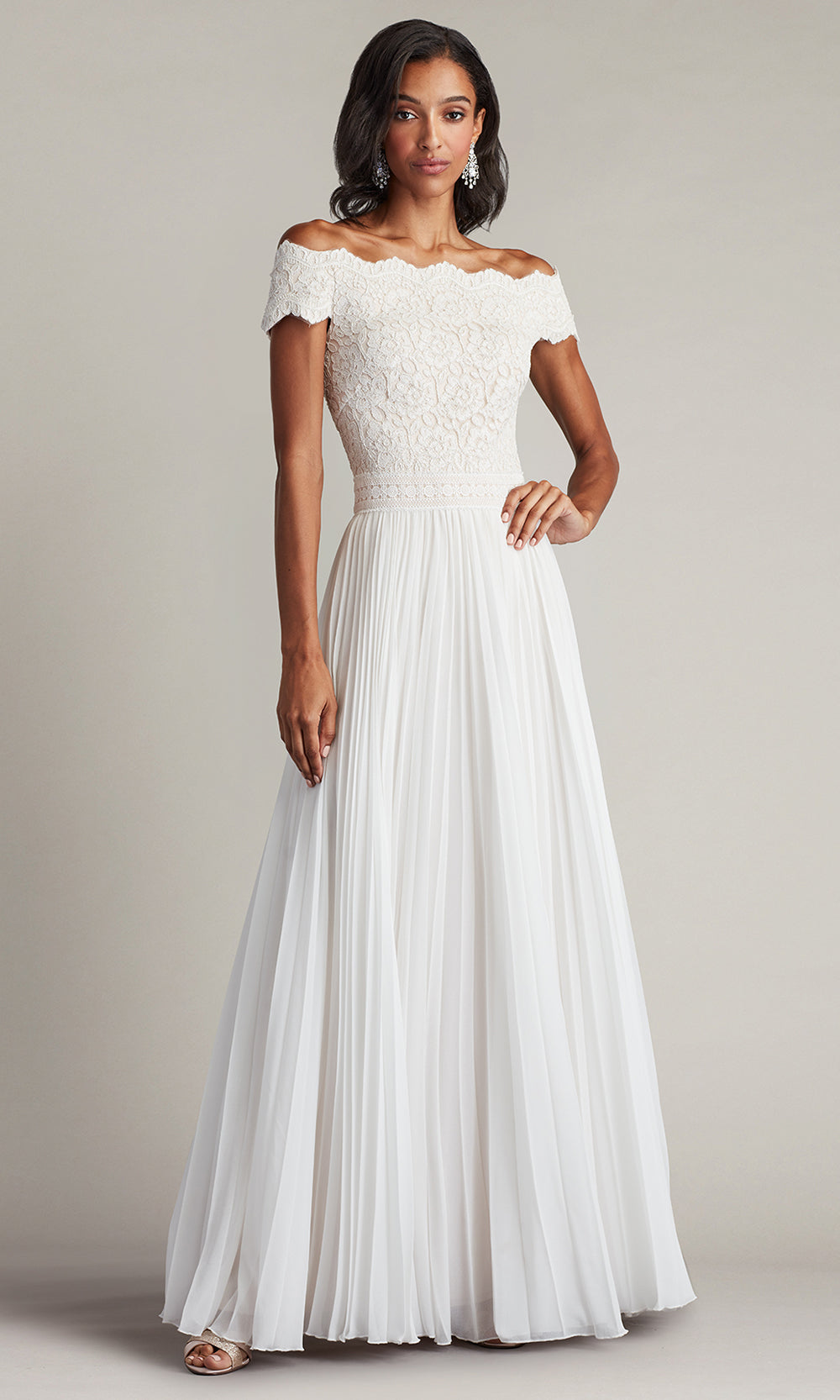 tadashi shoji scalloped lace dress Tadashi Shoji CFX24581L