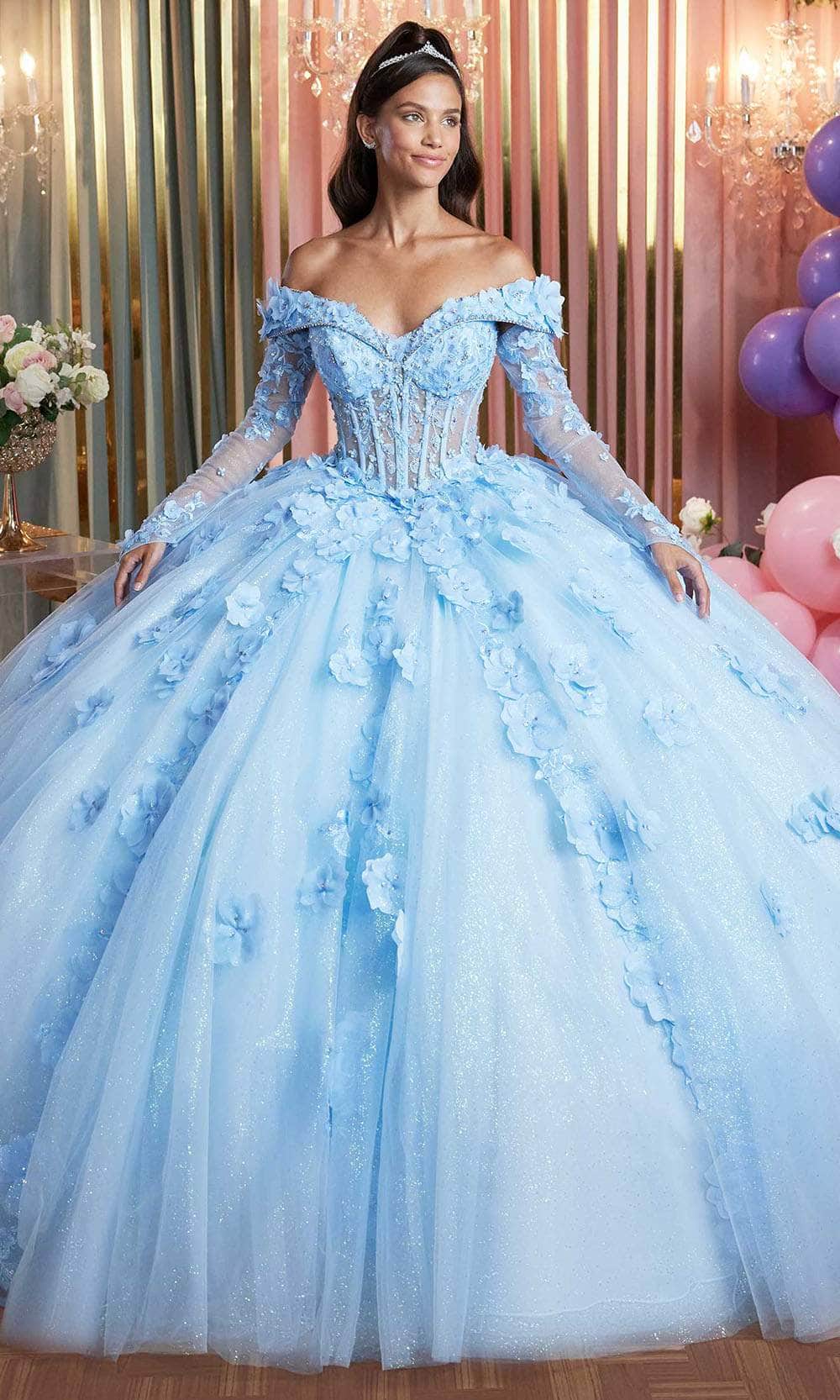 Vizcaya by Mori Lee 89505 - Applique Detailed Quinceanera Gown Quinceanera Dresses