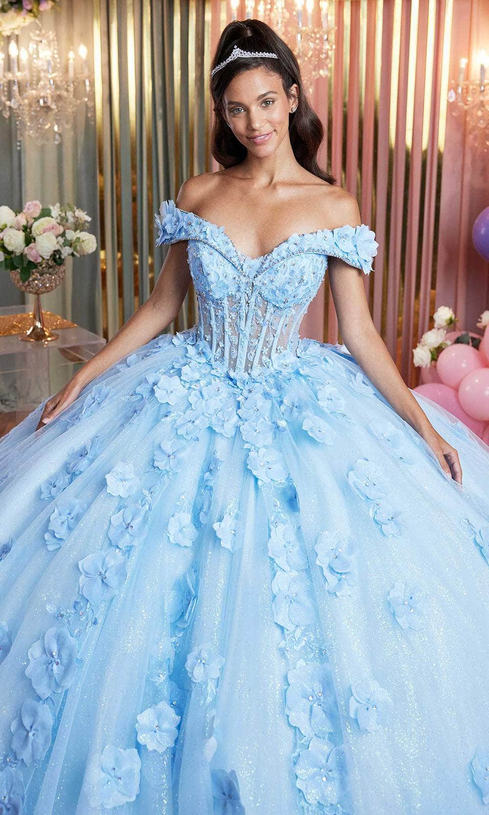 Vizcaya by Mori Lee 89505 - Applique Detailed Quinceanera Gown Quinceanera Dresses