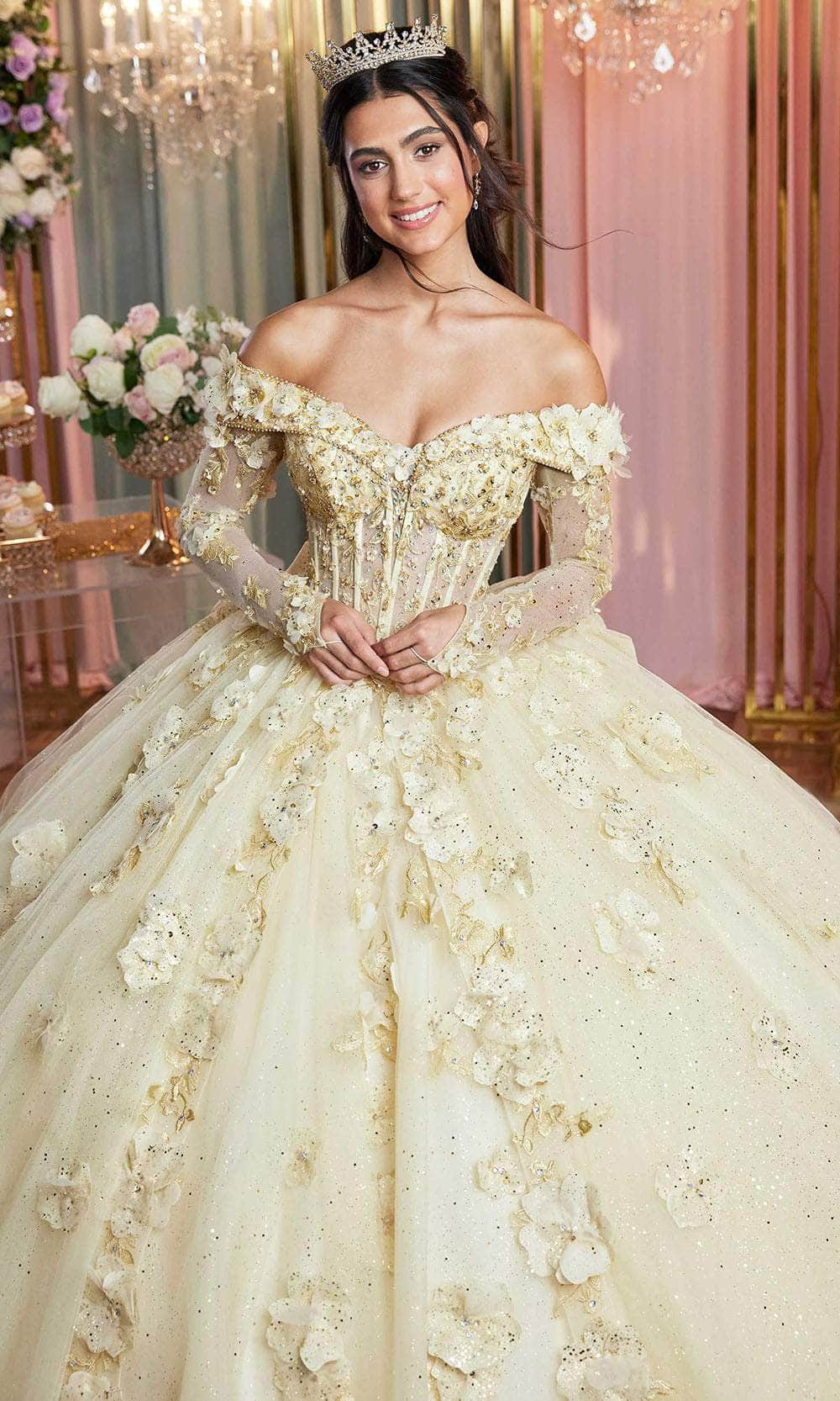 Vizcaya by Mori Lee 89505 - Applique Detailed Quinceanera Gown Quinceanera Dresses