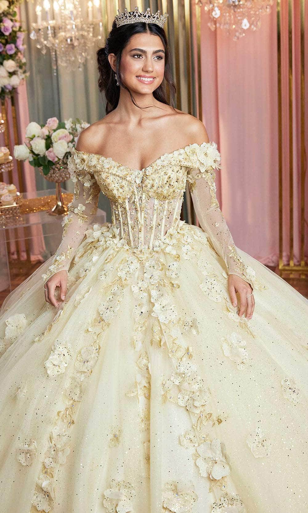 Vizcaya by Mori Lee 89505 - Applique Detailed Quinceanera Gown Quinceanera Dresses