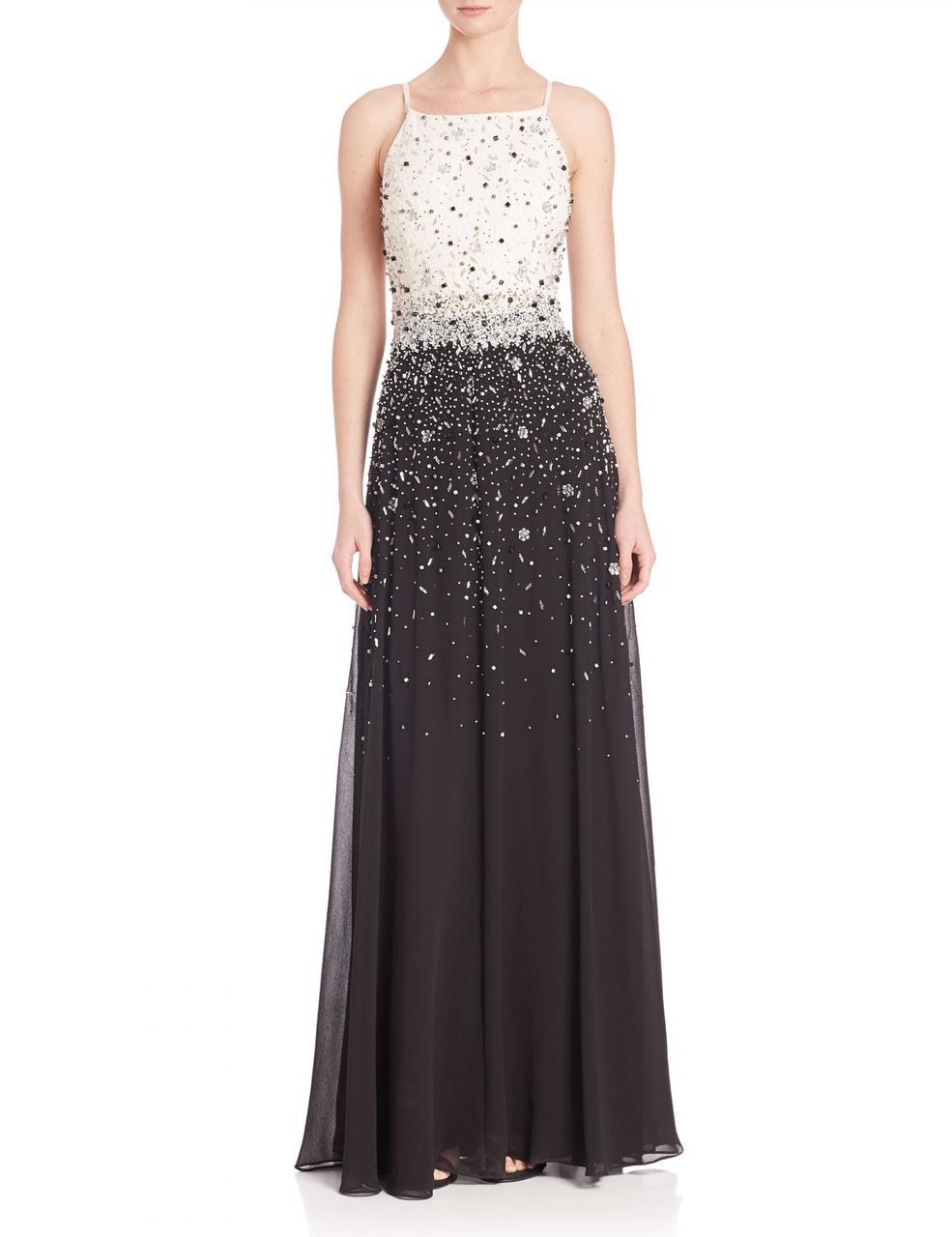 Aidan Mattox MD2E201123SC Beaded Halter Chiffon Dress ADASA