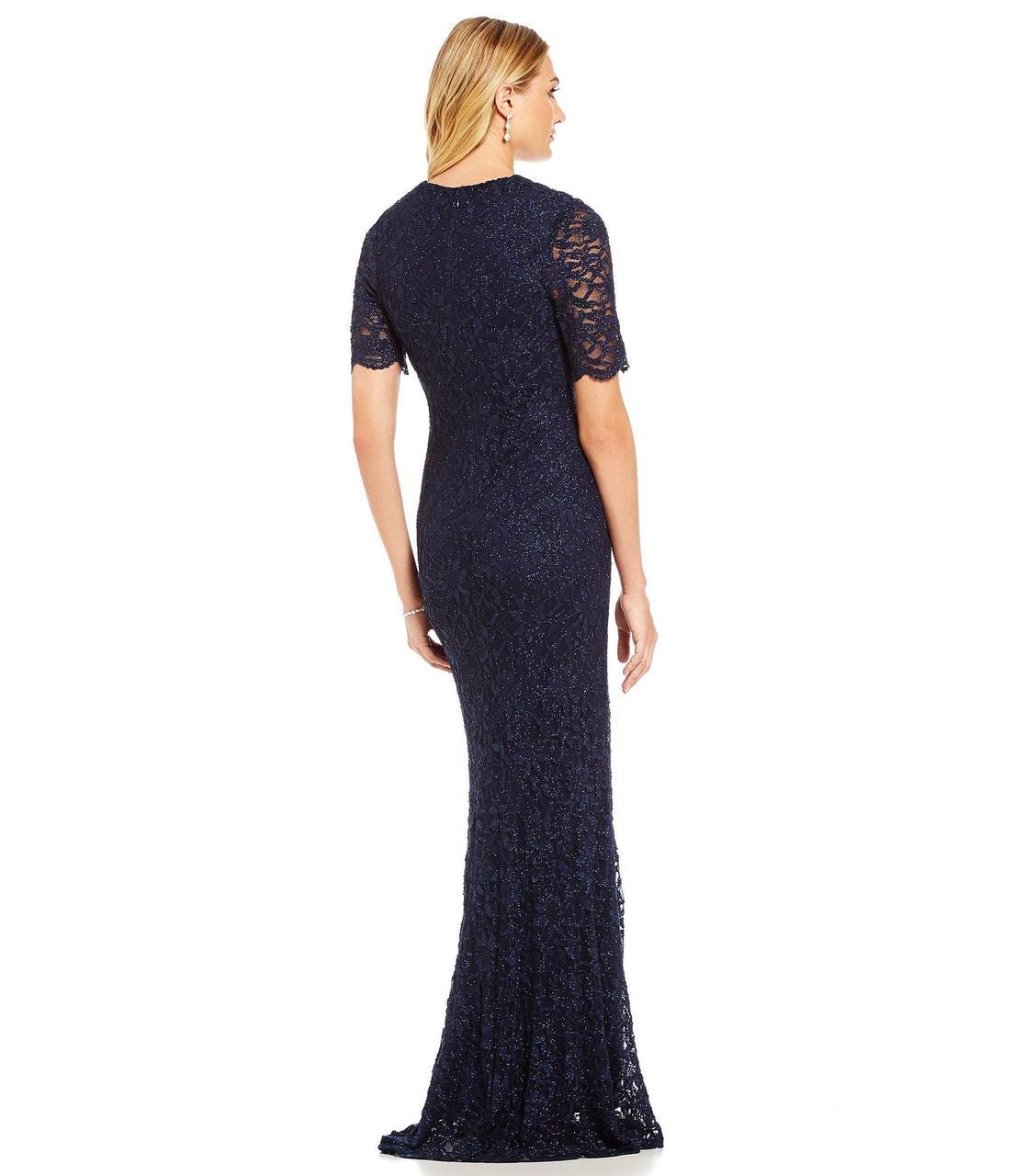 Decode 1.8 - Lace Queen Anne Neck Dress 183465 in Blue