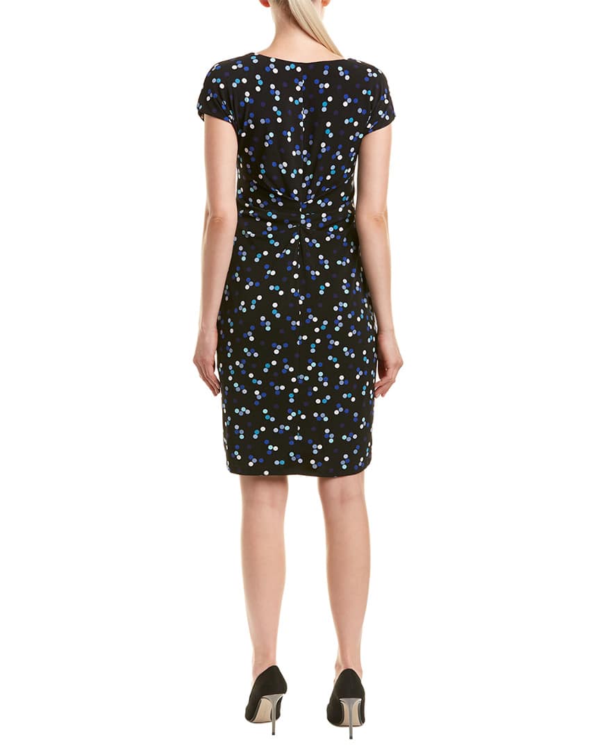 Adrianna Papell - AP1D102275 Polka Dot Jewel Cocktail Dress In Black and Multi-Color