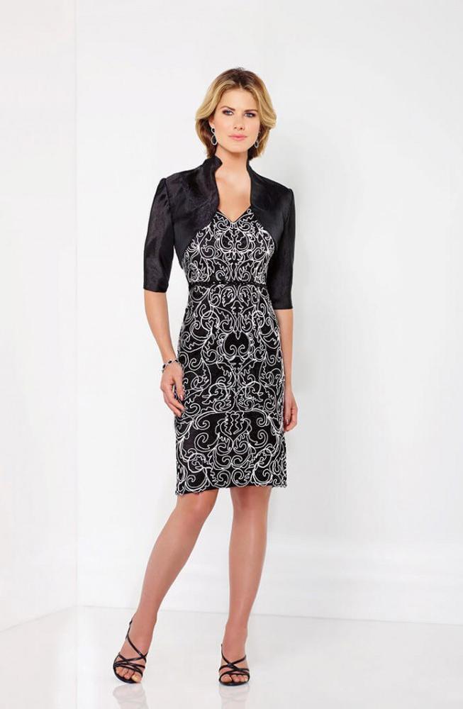 Social Occasions by Mon Cheri - 116852 Dress in Black and White