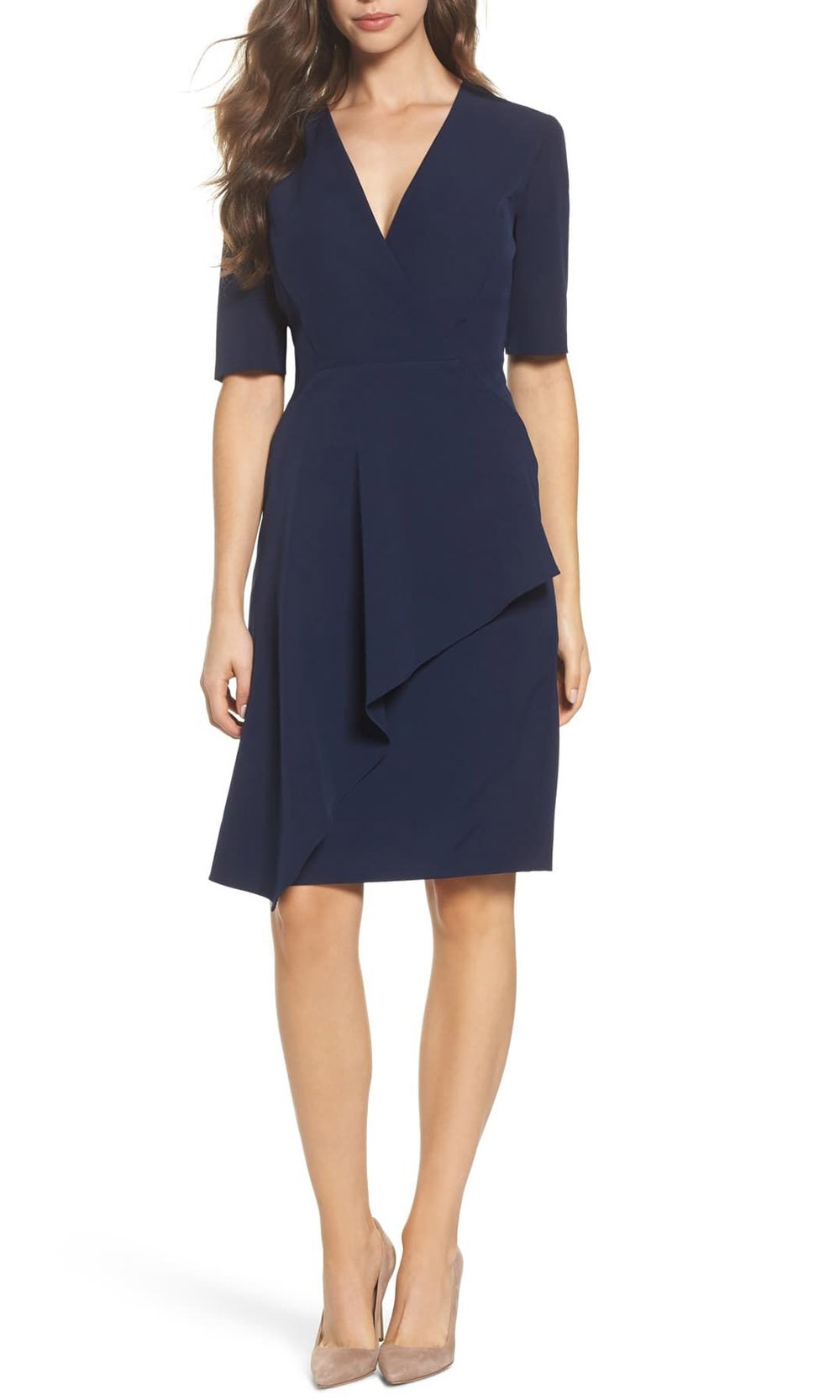 Maggy London - G3278MSC V Neck Wrap Dress Maggy London - G3278MSC V Neck Wrap Dress