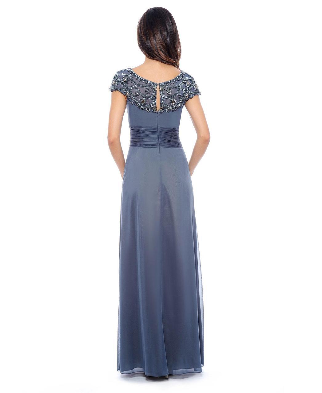 Decode 1.8 - Embellished Ruched Gown 182752SM in Gray