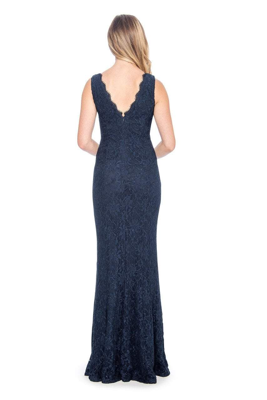 Decode 1.8 - 183626 Allover Lace V Neck Sheath Dress in Blue