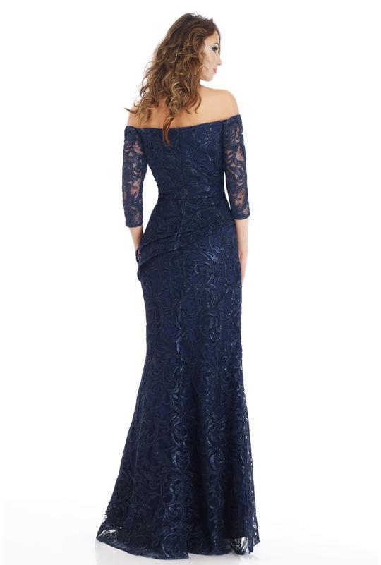 Feriani Couture - 18911SC Embroidered Off Shoulder Long Gown