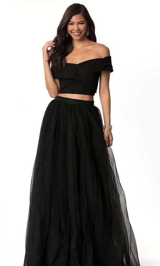 Harper And Lemon 221112SC Off Shoulder Two Piece A line Dress ADASA