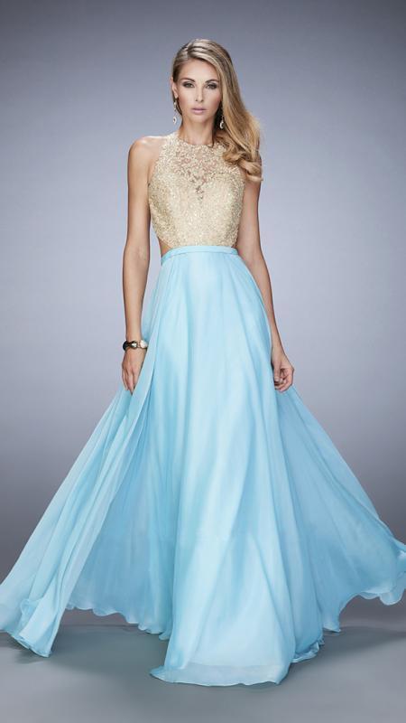 La Femme 22372 - Long A Line Dress