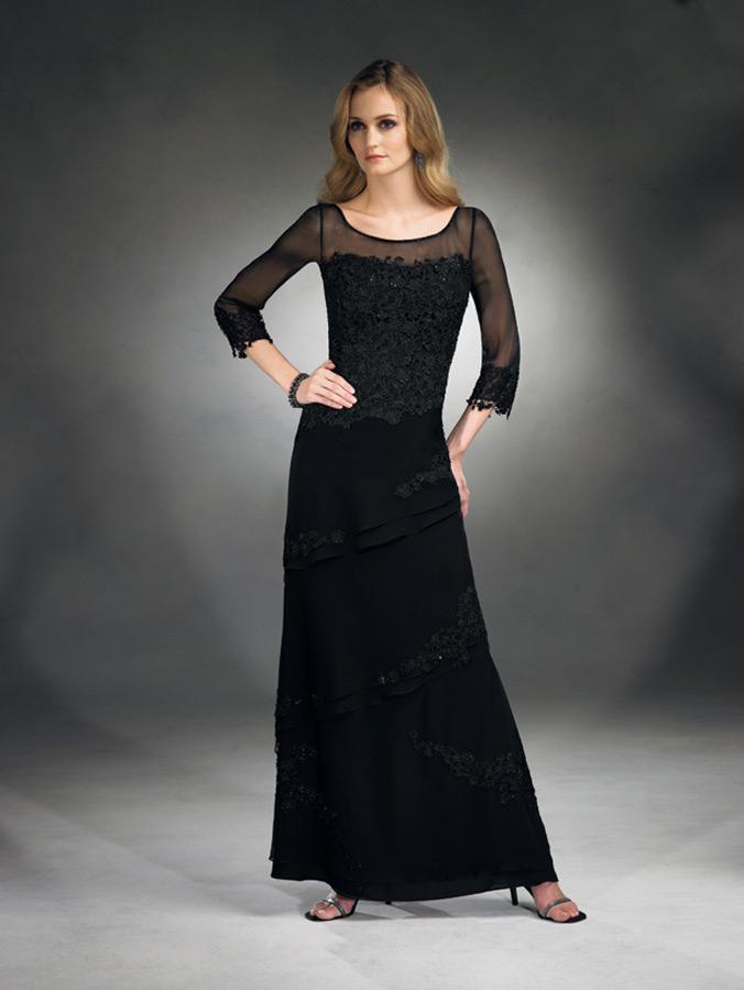 Cameron Blake by Mon Cheri - 28664 Long Dress In Black
