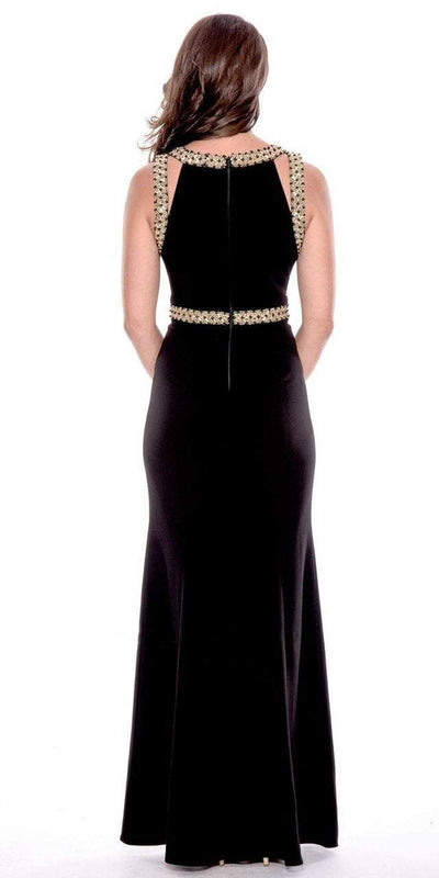 Decode 1.8 - Cutout Sheath Dress 183309 in Black and Gold