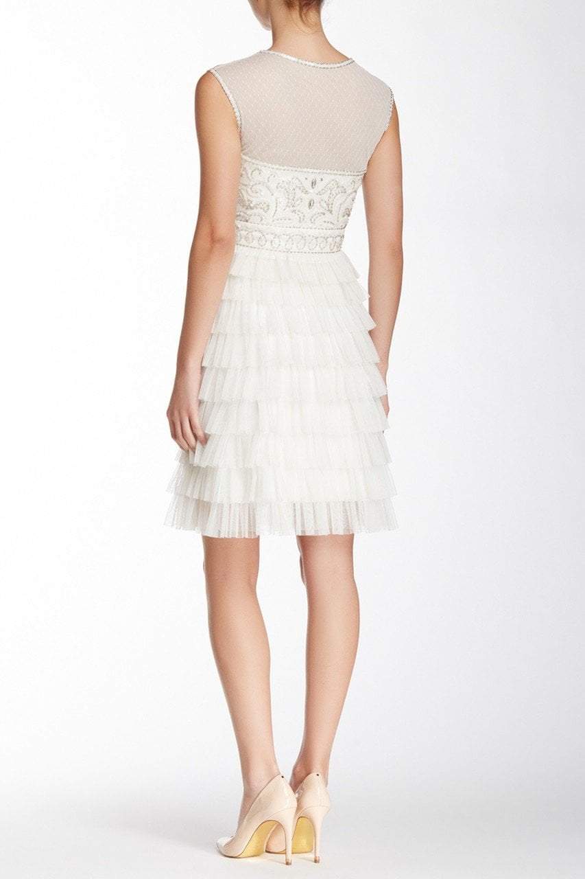 Sue Wong - Beaded Layered Ruffle Short Dress W4230S in White