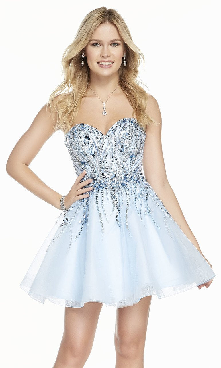 Alyce Paris - Embellished Strapless Sweetheart Cocktail Dress 3857SC