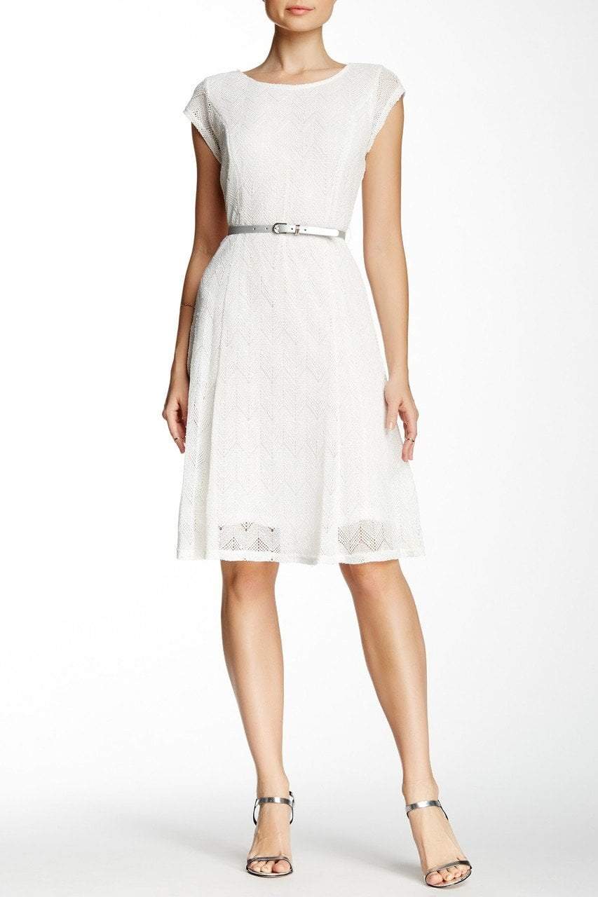 Nwt Sharagano Ivory Crochet Lace Dress size 12 high quality