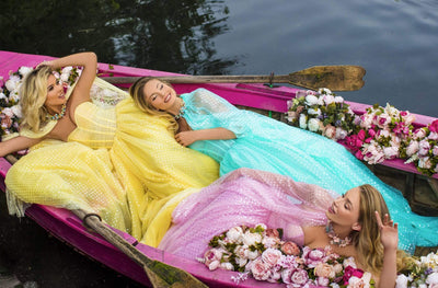 Tarik Ediz - 50617 Strapless Corset Bodice Chiffon Gown Prom Dresses