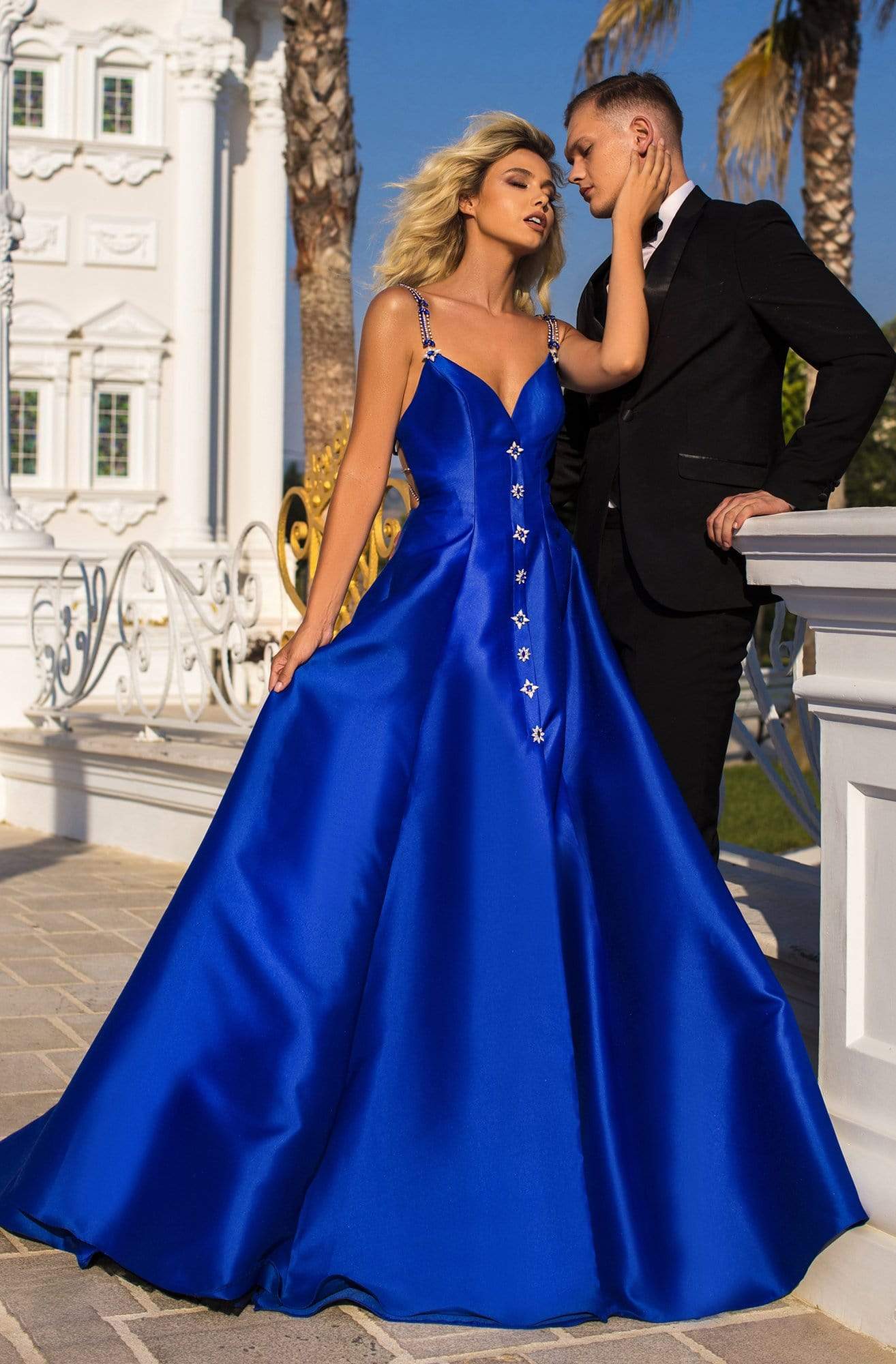 tarik ediz royal blue dress Tarik Ediz 50333