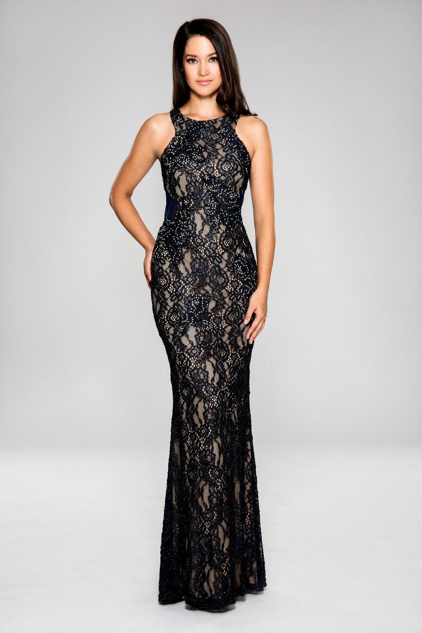 cachet halter dress CACHET Black Fitted Halter Y2K DRESS Beaded w/ GOLD EMBROIDERY Romantic GOWN ~12