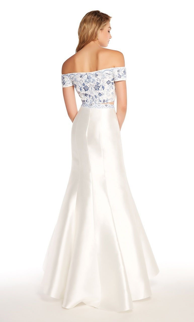 Alyce Paris - 60179 Two-Piece Off-Shoulder Mermaid Gown In White
