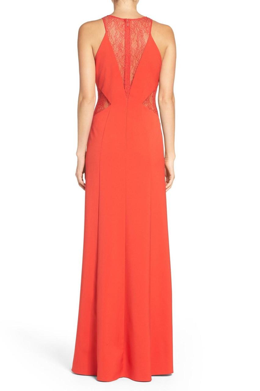 Aidan by Aidan Mattox - Lace Halter Neck Dress 151A13140 in Red