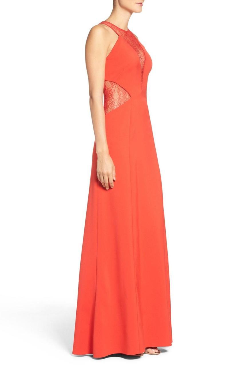Aidan by Aidan Mattox - Lace Halter Neck Dress 151A13140 in Red