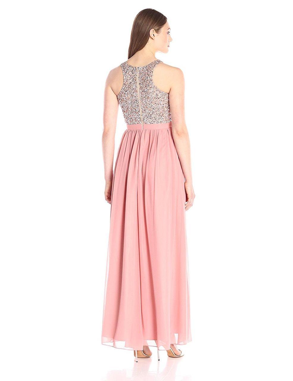 Aidan by Aidan Mattox - Embellished Halter Neck Dress 151A14130 in Pink