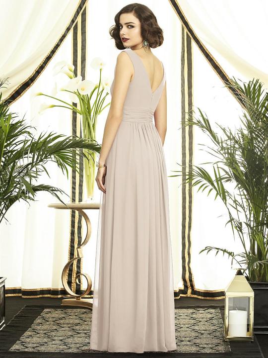 Dessy Collection - 2894SC V-neck Long A-line Dress