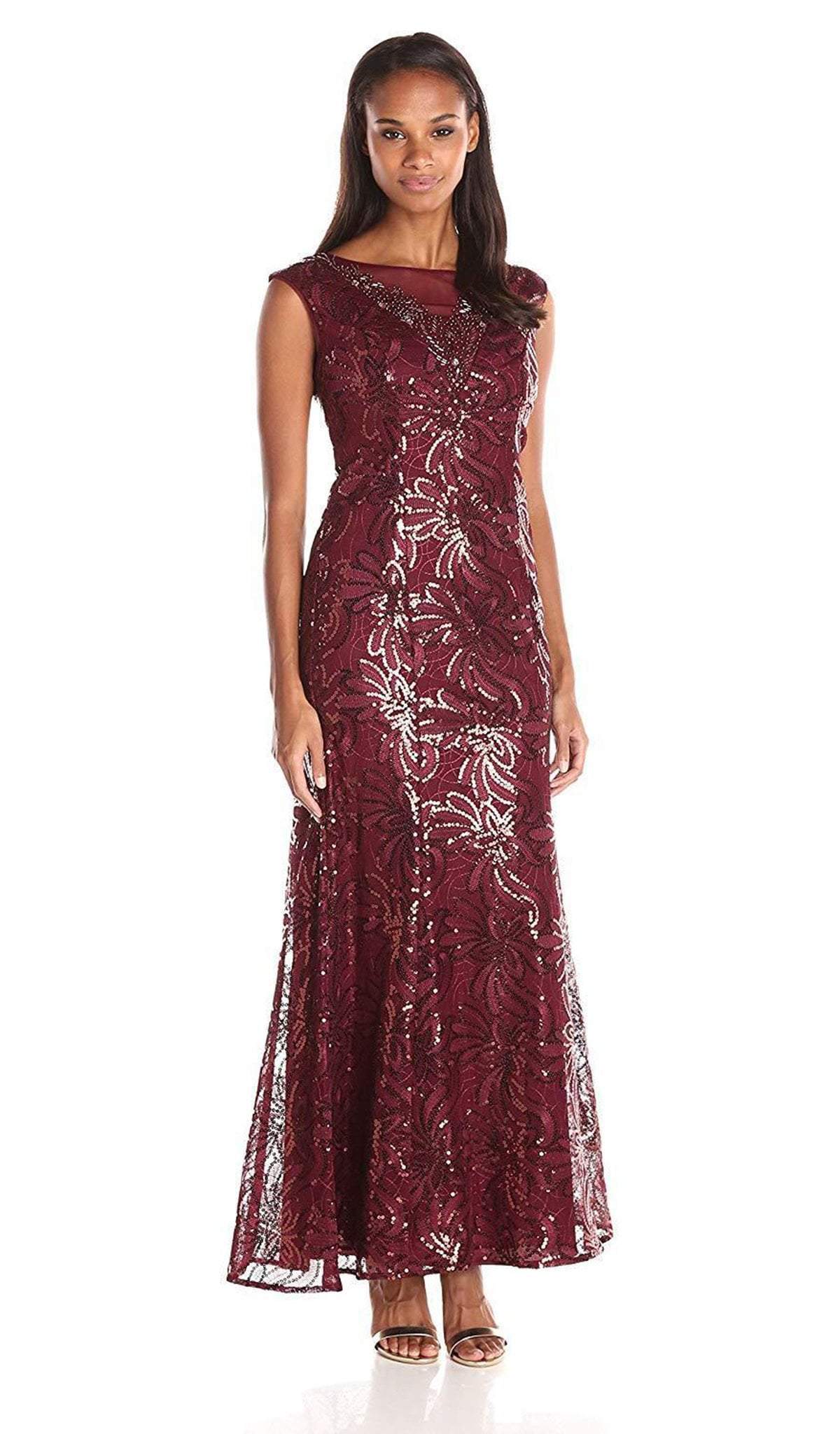 Adrianna papell clearance burgundy sequin dress