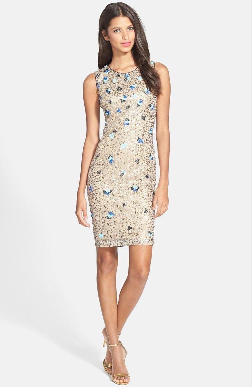 Sequin Lace Sheath Dress Adrianna Papell Adrianna Papell 231M56940 - Short Sheath Dress Sequin Lace Sheath Dress Adrianna Papell Adrianna Papell 231M56940 - Short Sheath Dress