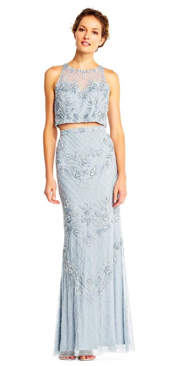 Adrianna Papell Embroidered Two Piece Evening Gown AP1E201534SC